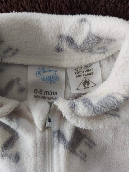 Warm flannel onesie all in one 0-6 months Carousel 2