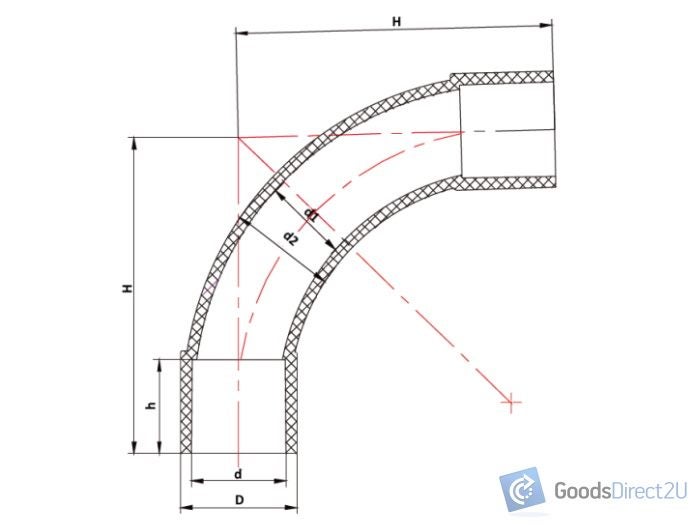 Conduit Elbow - Standard Bend, 90 Degrees - 32mm (Grey) - JAJ Carousel 2