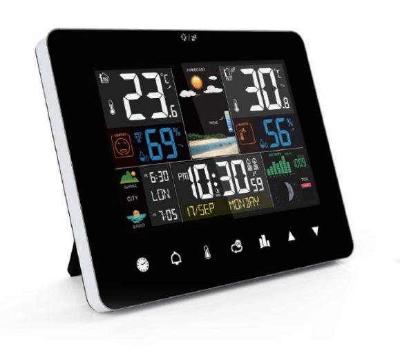 Wireless Weather Station Color Display Screen Digital Weather Clock Sensor Meter Carousel 2
