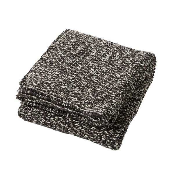 Pilbeam Living Bedford 127x152cm Cotton Throw Blanket Sofa Bed Decor Charcoal Carousel 1