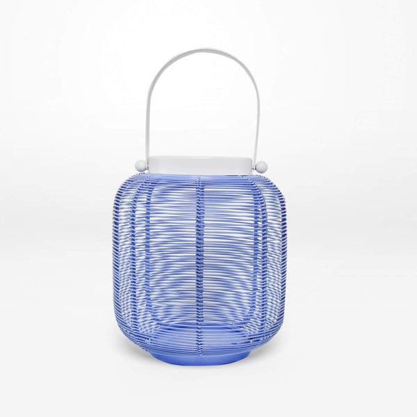 Rayell Lantern Linda Blue Decorative Light Candle Holder Home Decor 17x19x17cm Carousel 1