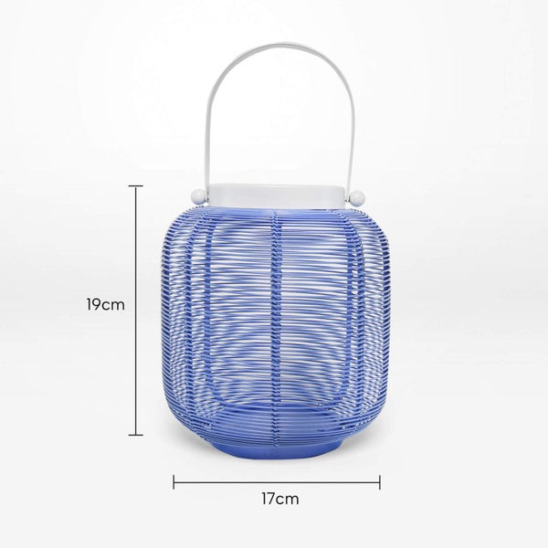 Rayell Lantern Linda Blue Decorative Light Candle Holder Home Decor 17x19x17cm Carousel 2