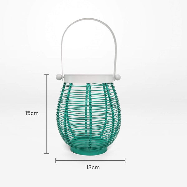 Rayell Lantern Lena Sea Green Decorative Candle Holder Home Decor 13x15x13cm Carousel 2