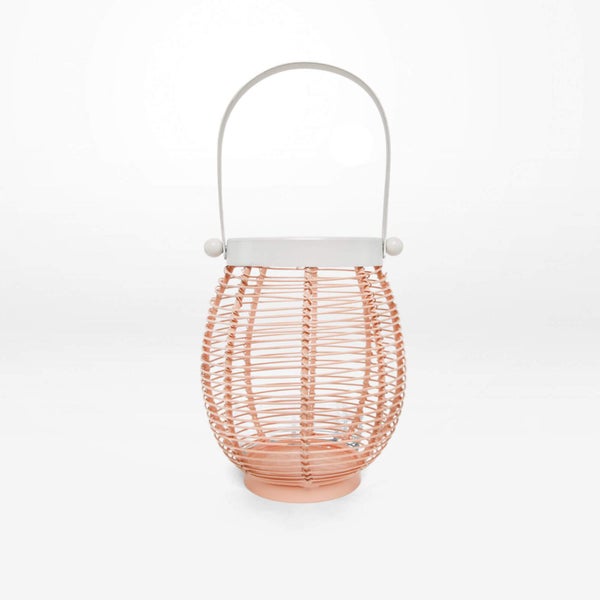 Rayell Lantern Lena Peach Decorative Light Candle Holder Home Decor 13x15x13cm Carousel 1