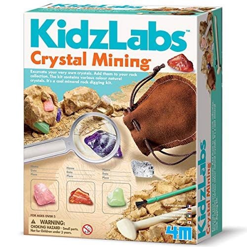 4M Kidzlabs Crystal Mining Kit, DIY Science Kit - Dig for gem Stones, For Boys & Carousel 1