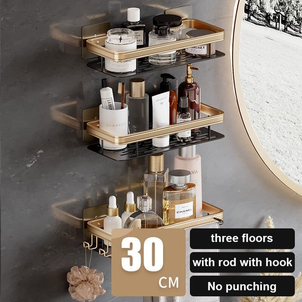 VILOYI Aluminum Bathroom Shelves No Drilling Rustproof Shower Carousel 1