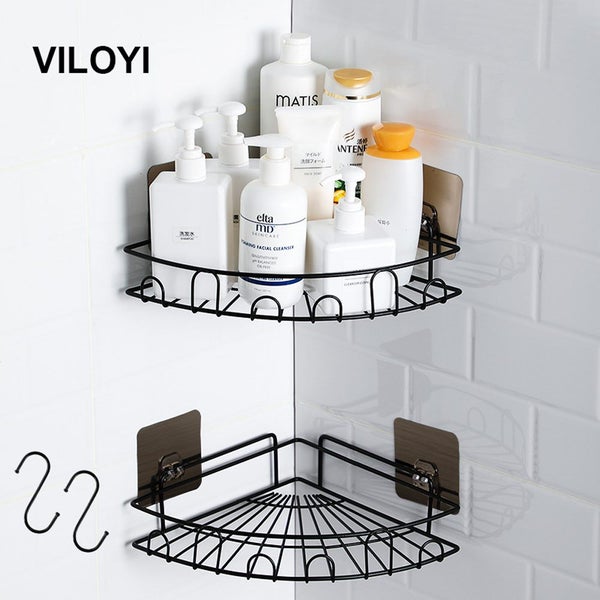 VILOYI Bathroom Shelf Wall Mount Corner Shower Caddy Storage Shelves Carousel 2
