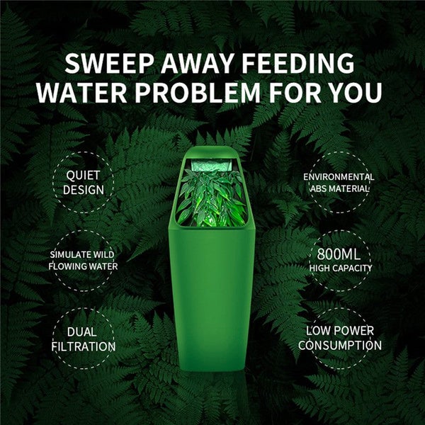 Automatic Reptile Water Drinking Filter 11X27cm Drinking Water Carousel 6