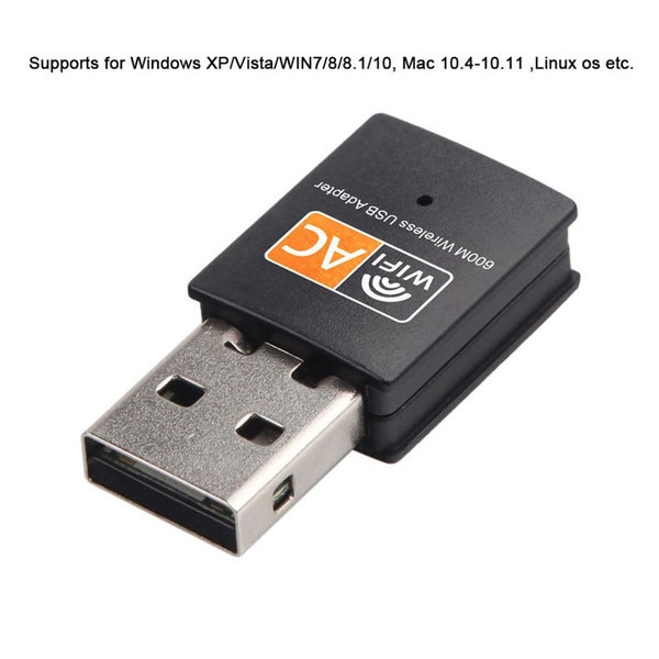 Wireless USB WiFi Adapter 600Mbps wi fi Dongle PC Network Card Dual Carousel 6