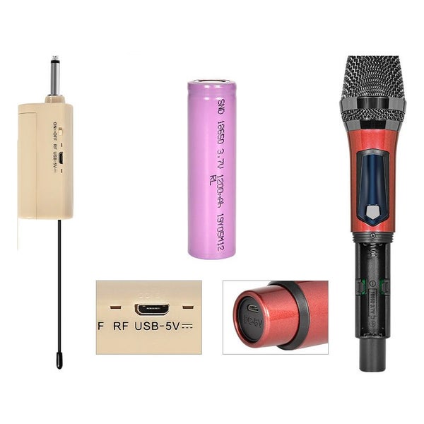 DOUBLE UNIVERCAL WIRELESS MICROPHONE BRAND NEW ARRIVAL!!64439001470979113