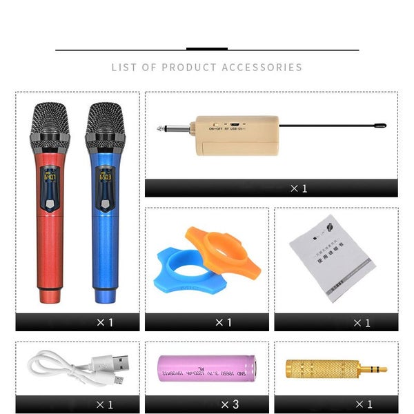 DOUBLE UNIVERCAL WIRELESS MICROPHONE BRAND NEW ARRIVAL!!64439001470979114