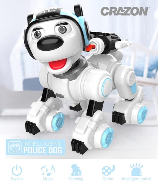 Multifunction Smart Remote Control Robot Police Dog Singing Dancing Launch Bulle Carousel 1