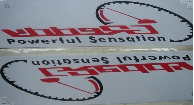 4 x time car stickers (55cm X 12cm) Carousel 1