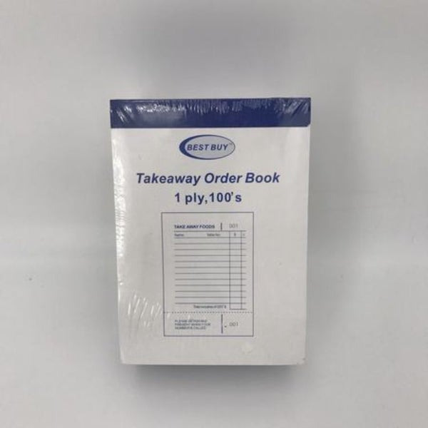 Takeaway Order Book - 1 Ply (Set of 10) Carousel 1