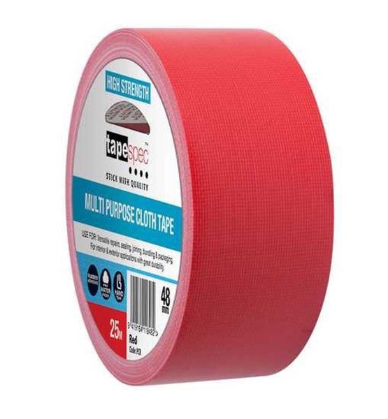 Red Gaffa Tape 30m 42mm ( Tape Spec 116 Cloth Tape ) Carousel 1