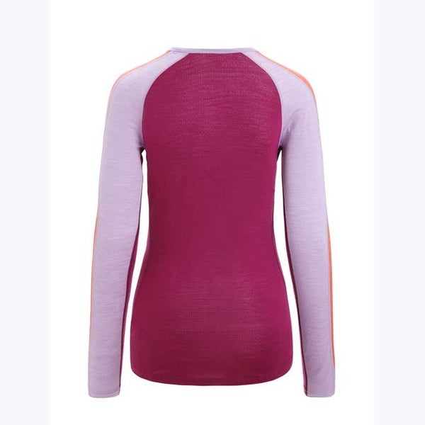 Icebreaker Women's 125 ZoneKnit Merino Long Sleeve Crewe Thermal Top Carousel 5