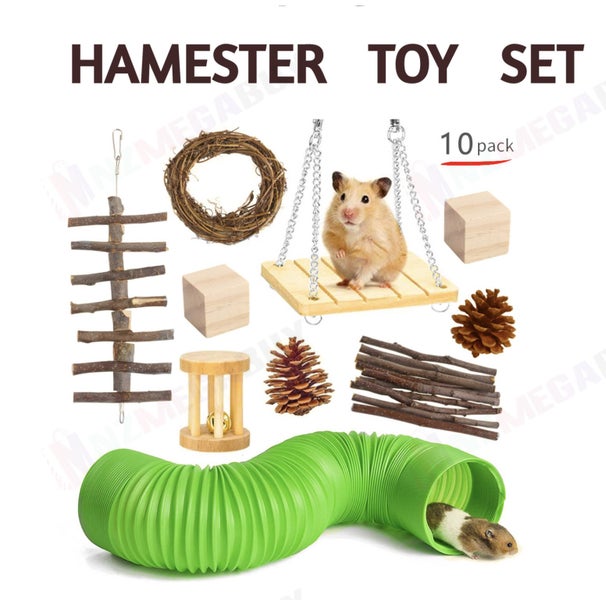 10pcs Hamster Toys Set Guinea Pig Carousel 1