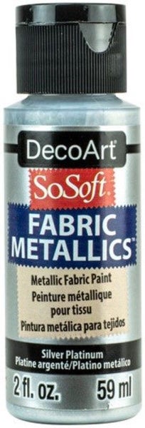 Decoart Sosoft Metallic Paint 2oz 2oz SILVER PLATINUM Carousel 2