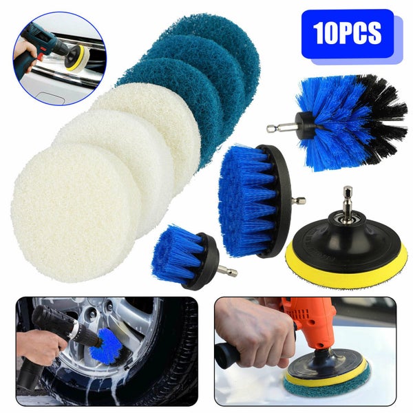 Drill Brush Set Power Scrubber Attachment For Carpet Tile Grout Cleaning Kit Carousel 1