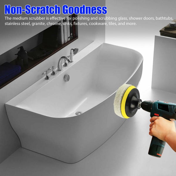 Drill Brush Set Power Scrubber Attachment For Carpet Tile Grout Cleaning Kit Carousel 2