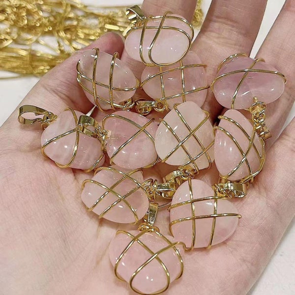 2 Pcs Birth Stone Heart Necklace Diamond Castle Necklaces Heart Pendant Jewelry Carousel 4