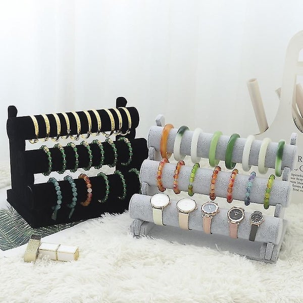 3-bar Bracelet Holder For Necklace Jewelry Display Rack And Organizer Stand Carousel 4