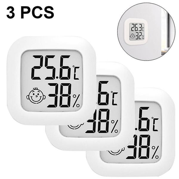 3 Pack Indoor Thermometer , Humidity Gauge Meter Digital Hygrometer Room Thermom Carousel 2