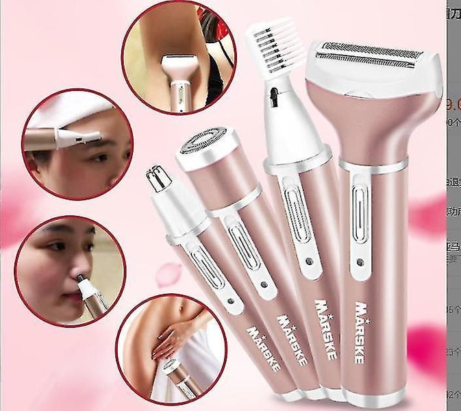 4 In 1 Women Electric Shaver Rechargeable Waterproof Razor Painless Epilator Bod Carousel 2