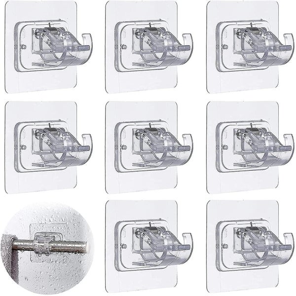 8pcs Self Adhesive Curtain Rod Bracket Carousel 1