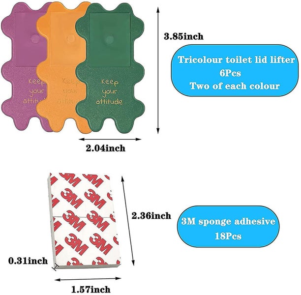 6 Pcs Toilet Seat Cover Lifter/lift Holder, Seat Pad Cover Handle, Seat Cover Li Carousel 1