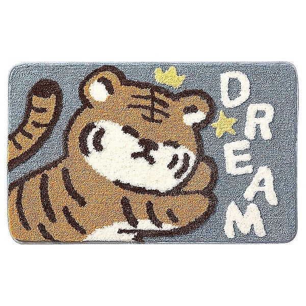 Cartoon Tiger Bathroom Mat 3d Animal Soft Flocking Carpet Non-slip Absorbent Bat Carousel 2