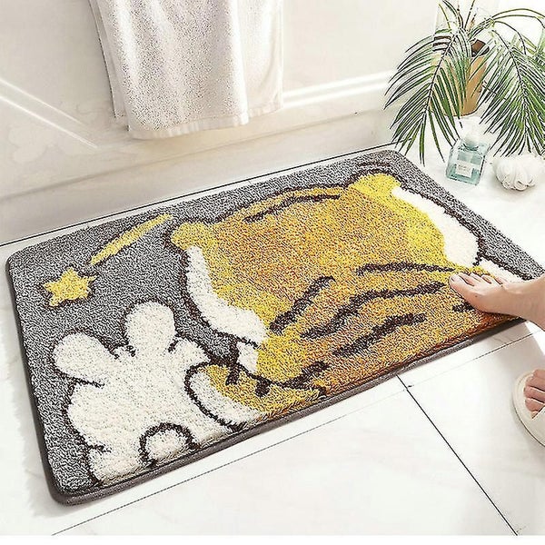 Cartoon Tiger Bathroom Mat 3d Animal Soft Flocking Carpet Non-slip Absorbent Bat Carousel 4