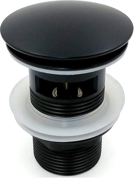 Black Sink Waste Basin, Chrome Pop Up Waste Large Area, Automatic Pop Up With Ov Carousel 5