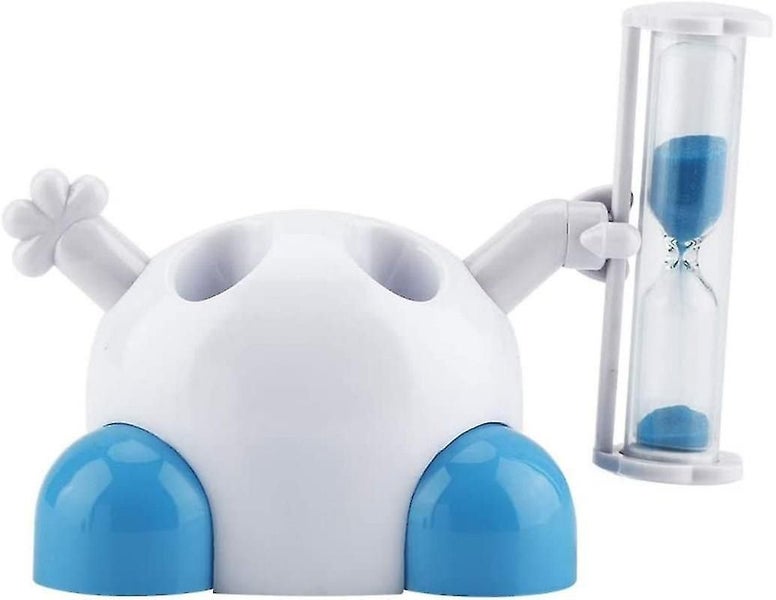 Children's Cartoon Animal Hourglass Timer 3 Minutes Toothbrush Holder (blue) Carousel 1