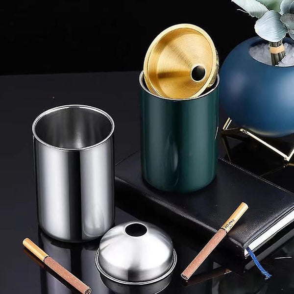 Ashtray Windproof,cigarette Stylish Stainless Steel Ash Tray For Indoor Or Outdo Carousel 2