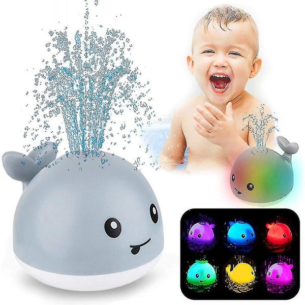 Baby Bath Toys, Whale Automatic Spray Water Toy With Led Light (gray) Carousel 4