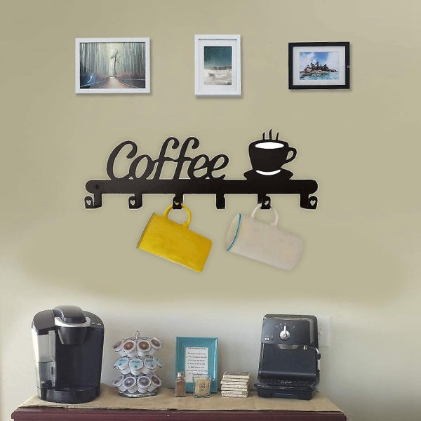 Coffee Mug Holder Wall Mounted,coffee Bar Decor Sign,coffee Cup Rack Holds,coffe Carousel 2