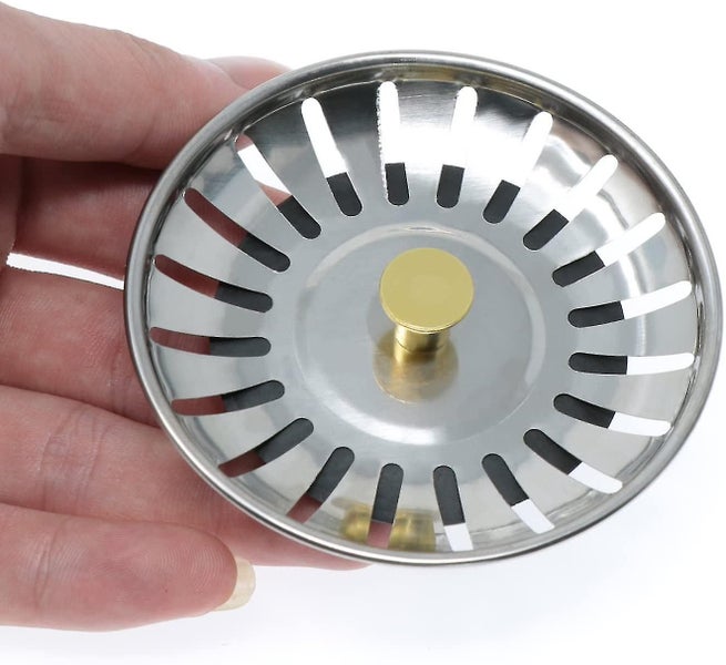 7.8cm Diameter Stainless Steel Sink Strainer Kitchen Sink Drainer Plug Silver Carousel 4