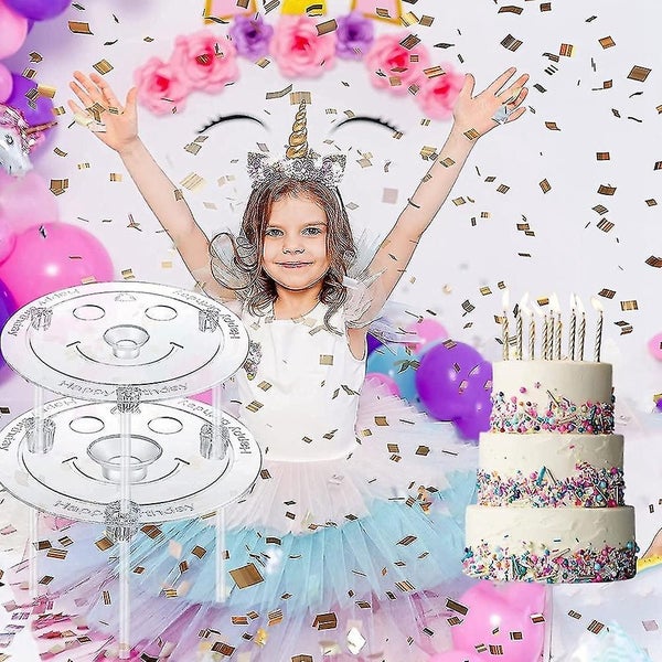 Cake Supports For Multi-tier Cakes Cake Stand 5 Levels (9/12/16/20/26cm)) With 2 Carousel 2