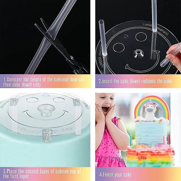 Cake Supports For Multi-tier Cakes Cake Stand 5 Levels (9/12/16/20/26cm)) With 2 Carousel 5