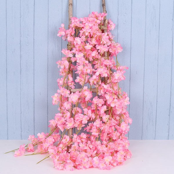 Artificial Flowers Cherry Blossom Vine 135 Flower Head Sakura Hanging Carousel 2