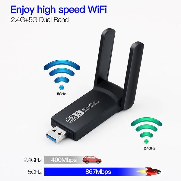 1300Mbps USB3.0 WiFi Adapter Dual Band 2.4G 5Ghz Wireless WiFi Dongle Carousel 2