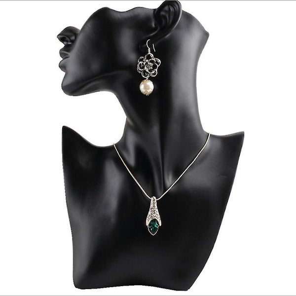 Mannequin Jewelry Stand Organizer Necklace Pendants Display Model Bust Show Exhi Carousel 1