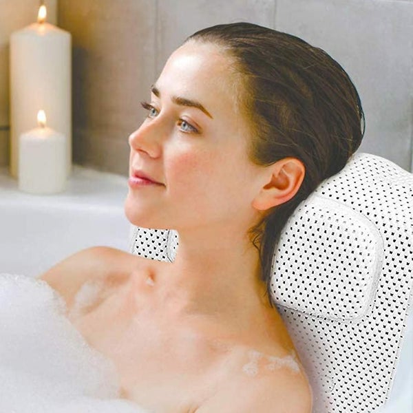 Bathtub Body Comfort Spa Pillow Mesh Non-Slip Spa Mat Foldable Bath Mat Bathroom Carousel 5