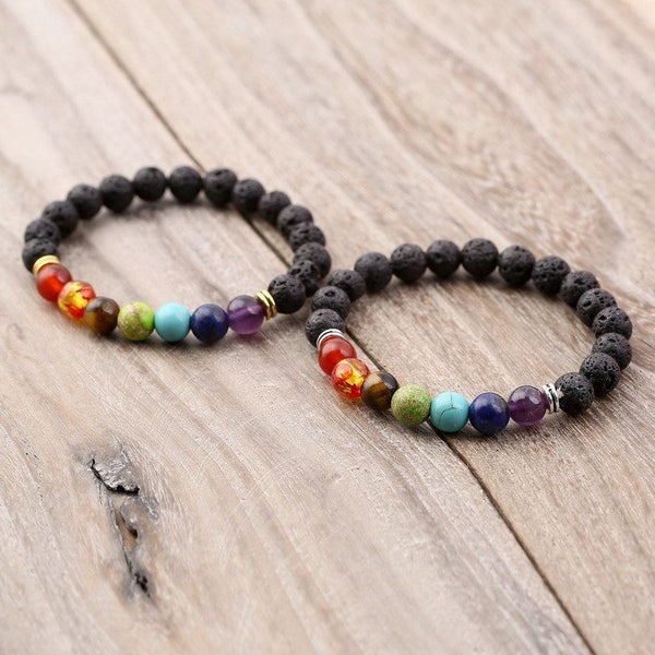 Volcanic Stone Beaded Bracelet Health Magnet Helps Weight Loss Carousel 3