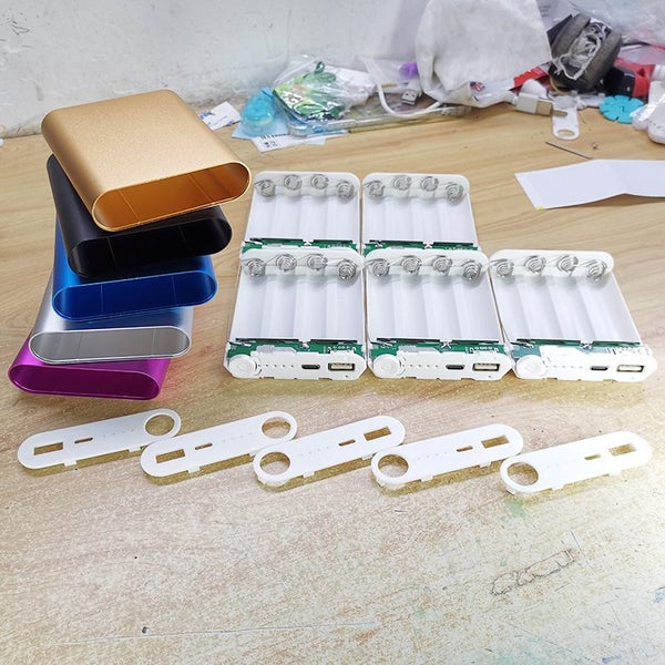 4x18650 Power Bank Case Aluminum Alloy Power Bank Case Type-C Battery Carousel 7