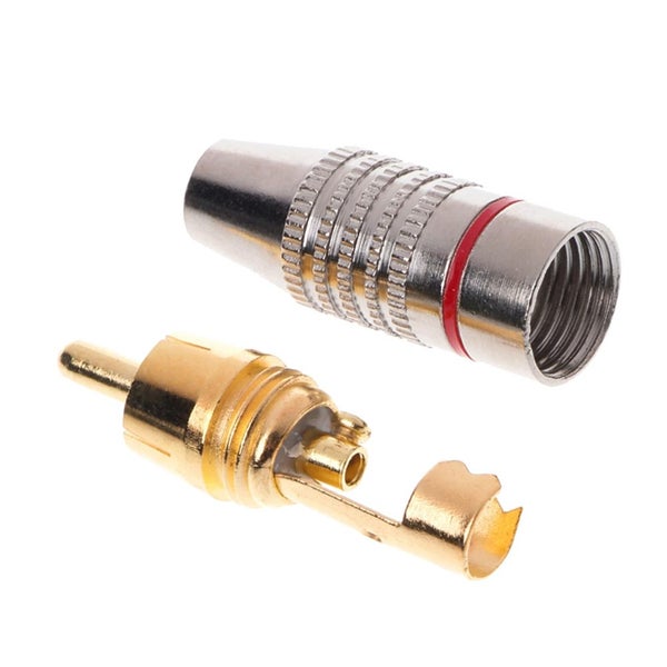 10pcs 5 Pair Male RCA Soldering Plug Connector Audio Plug DIY RCA Carousel 6