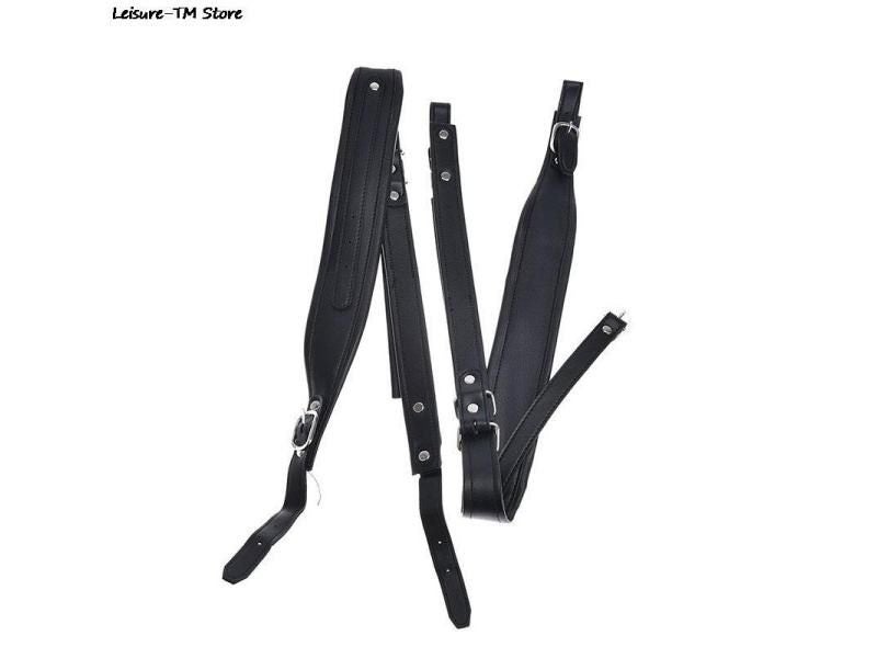 Adjustable Black PU Leather Accordion Straps For 80 96 120 Bass Shoulder Straps Carousel 2