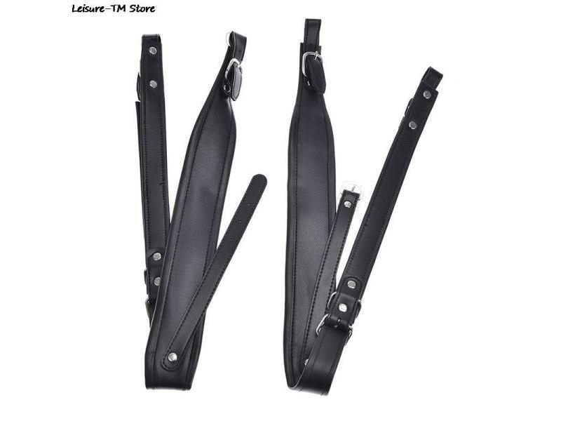 Adjustable Black PU Leather Accordion Straps For 80 96 120 Bass Shoulder Straps Carousel 1