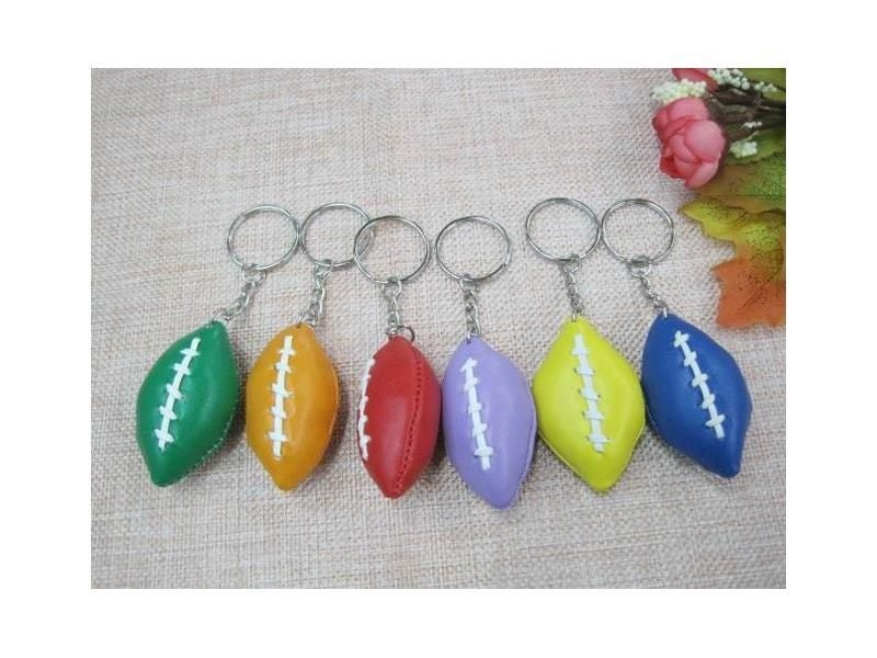 Rugby Football Bag Plastic Pendant Rugby Ball Advertisement Keychain Small Carousel 1